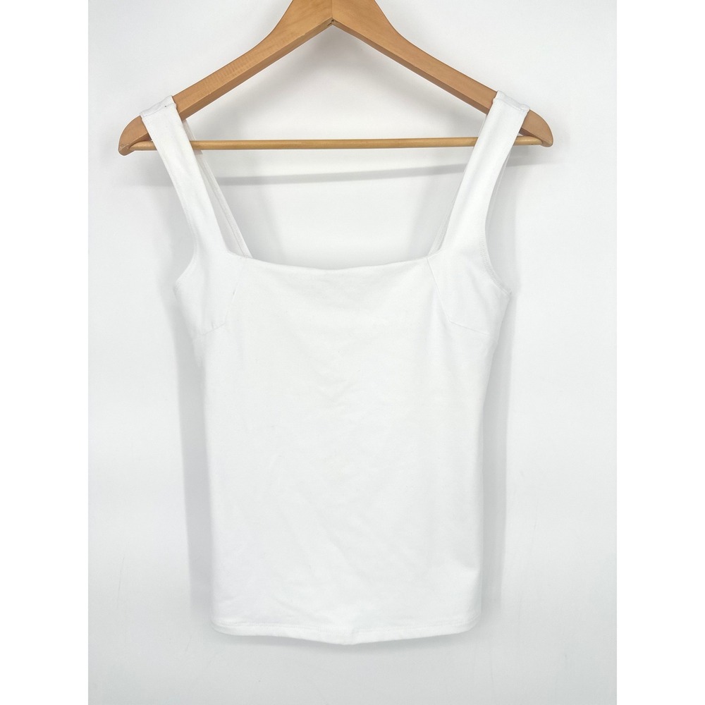 Free People Intimately Tank Top Women M White Square Neck Stretch Clean Girl